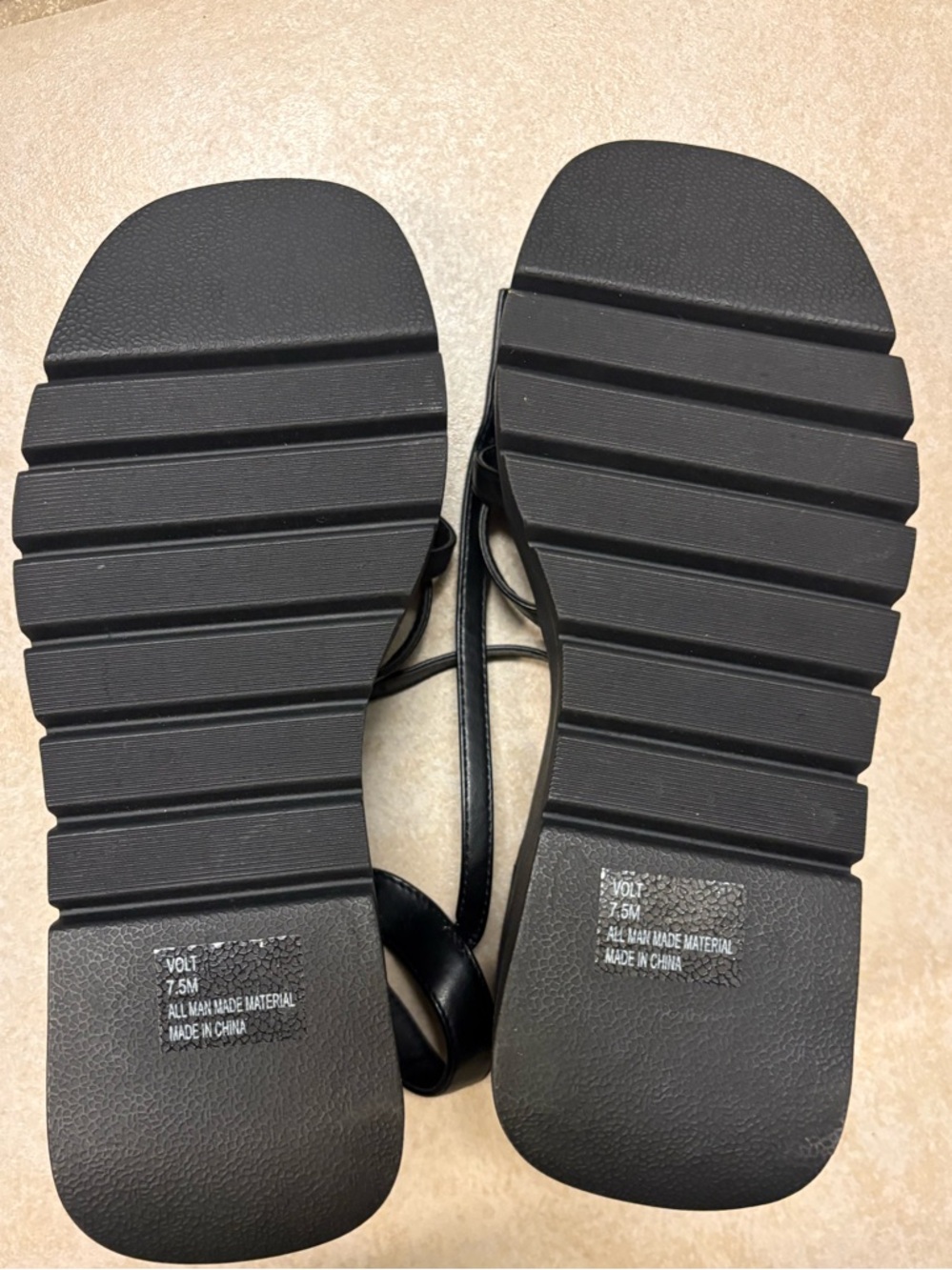 Madden Girl Black Strappy Platform Sandals - Picture 3 of 3